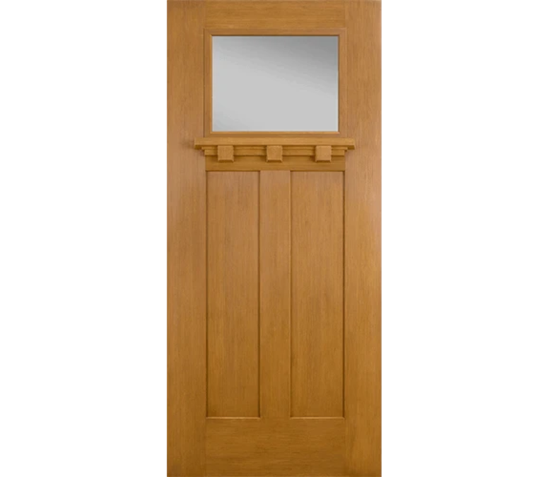 Mt Pleasant Craftsman Light Fiberglass Entry Door