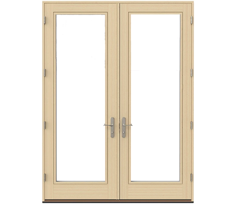 Mt Pleasant Pella Lifestyle Series Wood Double Hinged Patio Doors